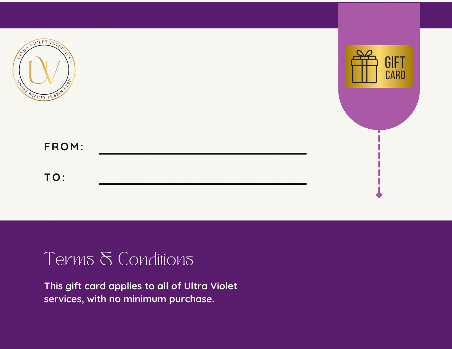 Ultra Violet Esthetics Virtual Gift Card